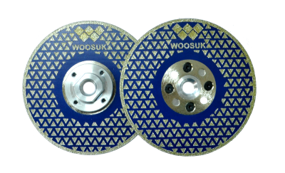 Двусторонний ВАНИТИ гальванический круг синий (Woosuk) D125 с фланцем М14