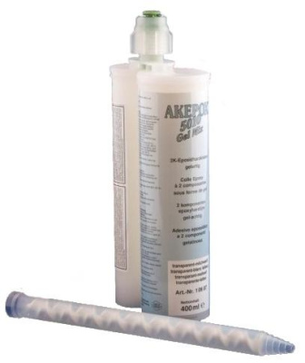 10687 Клей для камня AKEPOX 5010 Gel Mix картридж, прозрачно-молочный, 400мл