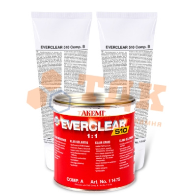 Мраморная шпатлевка EVERCLEAR 510 густая прозр.1080г.