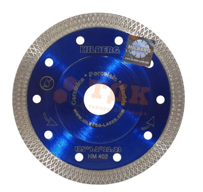 Hilberg Ультратонкий турбо X керамогранит 125*10*1.2*22.23 mm