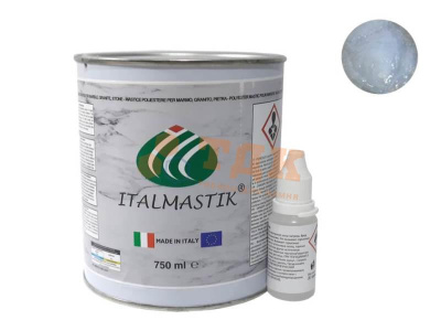 Клей для камня ITALMASTIK густой, кристально-прозрачный, 750мл (1 кг)