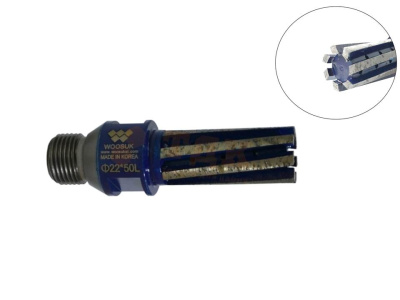 Пальчиковая фреза сегментная для гранита 1/2GAS D22х50L правая резьба